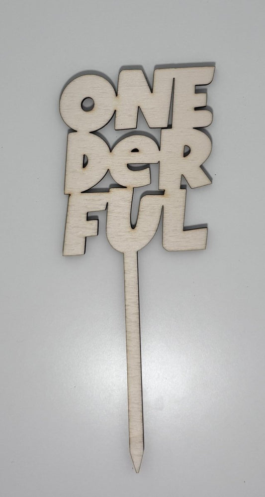 Caketopper Onederful - Lovelettering