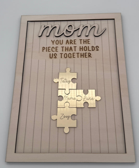 Puzzle „MOM“ - Lovelettering